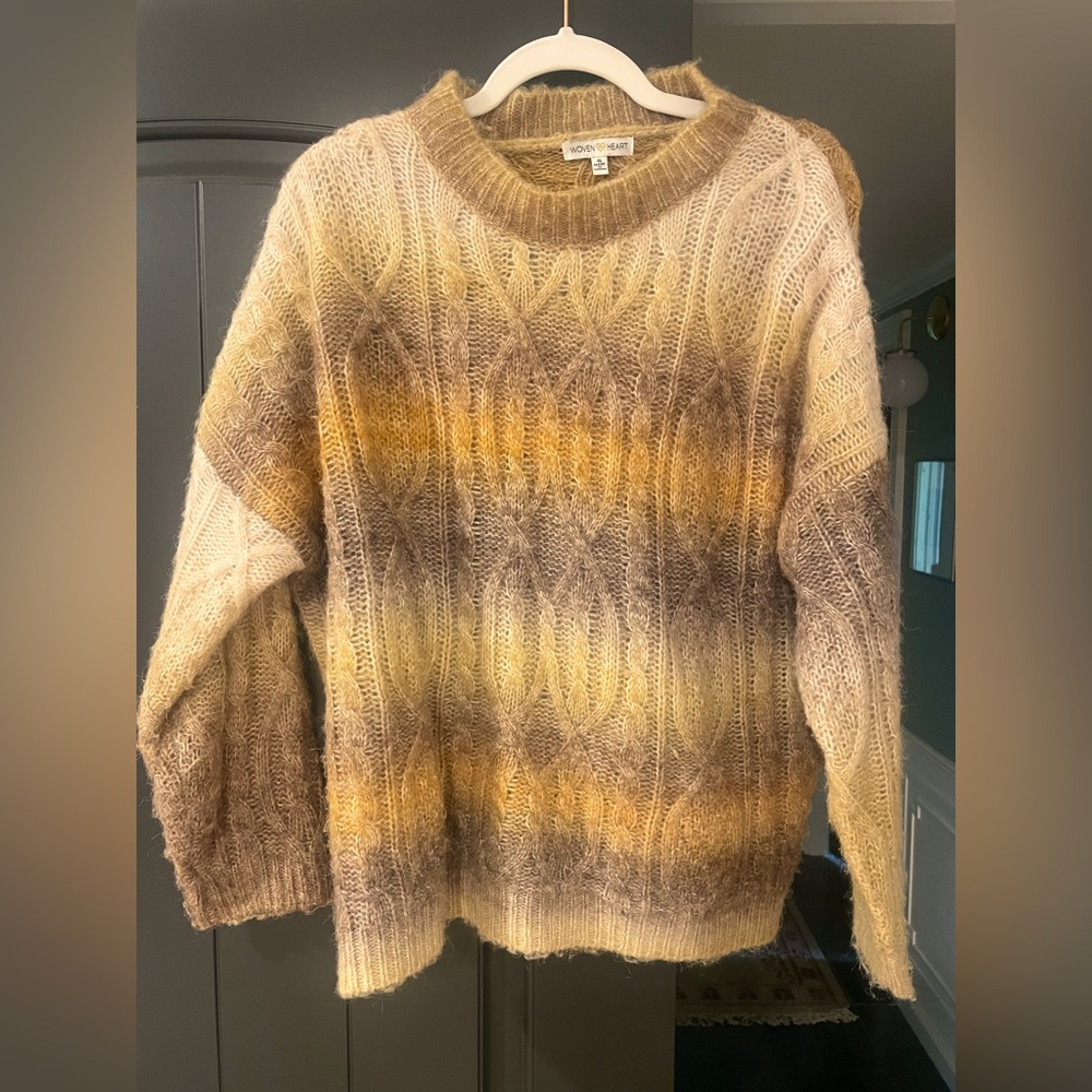 Woven Heart knit sweater - Size S